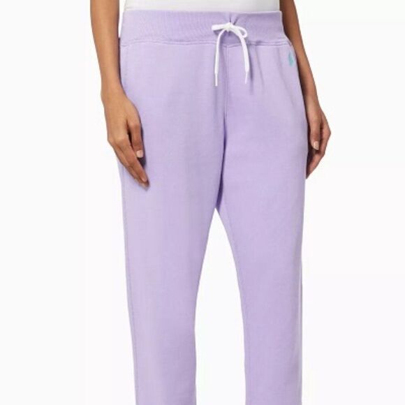 Polo Ralph Lauren Relaxed Fit Sweatpants Cotton Blend Fleece Violet Size XXL - Picture 2 of 7